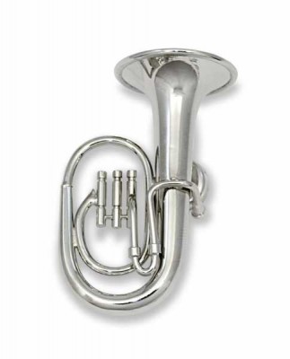 Magnet Çalgı Minyatür Tuba Gümüş - 5