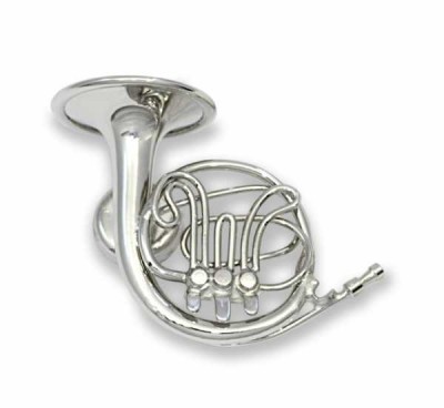 Magnet Çalgı Minyatür Korno Gümüş - 7