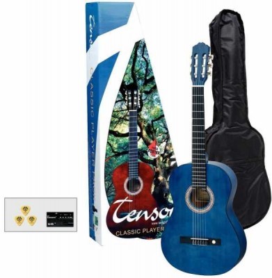 TENSON Mavi Klasik Gitar Set 4/4