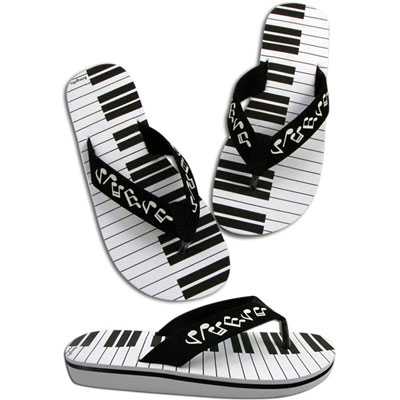 Piyano Tuşeli ve Notalı Parmak Arası Terlik - AİM GİFTS