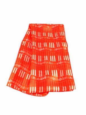 Tuşeli Kırmızı Saten Eşarp - AİM GİFTS