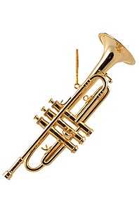 Askılı Çalgı Minyatür Trompet Gold