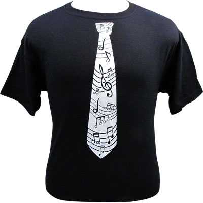 Notalı Kravat Desenli Tişört - AİM GİFTS