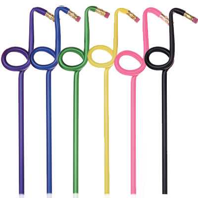 8 lik Nota Başlıklı Yeşil Kurşun Kalem - AİM GİFTS