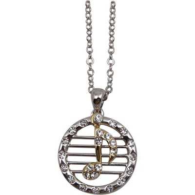 Yapay Elmas Taşlı 8 lik Notalı Kolye - AİM GİFTS