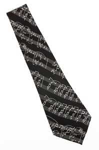 Notalı Siyah Kravat - AİM GİFTS