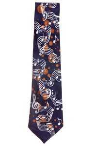 Notalı Lacivert Kravat - AİM GİFTS