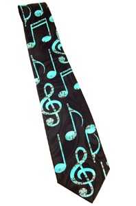 Sol Anahtarı ve Notalı Kravat - AİM GİFTS
