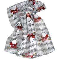 Bateri ve Notalı Saten Eşarp - AİM GİFTS