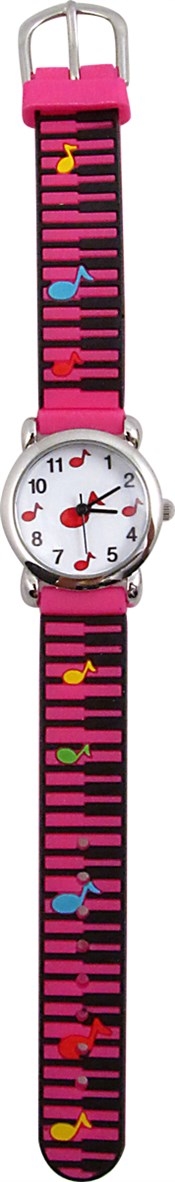 Piyano Tuşeli PVC Çocuk Kol Saati - Pembe - AİM GİFTS