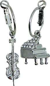 Kristal Taşlı Piyano-Çello Küpe - AİM GİFTS