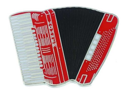 Kırmızı Akordiyon Yaka İğnesi - AİM GİFTS