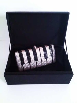 Kristal Taşlı Piyano Tuşeli Gece Çantası - AİM GİFTS