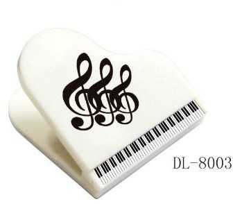 Piyano Şekilli ve Tuşeli Beyaz Kıskaç - Thumbnail