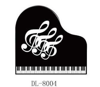 Piyano Şekilli ve Tuşeli Siyah Kıskaç - Thumbnail