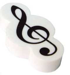 Sol Anahtarı Şeklinde Silgi Beyaz - Fzsonata