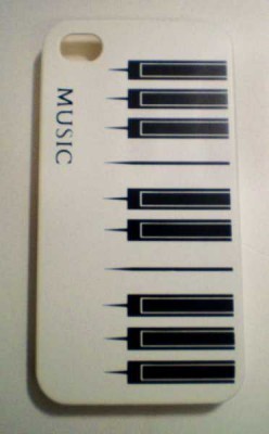 Beyaz Piyano Tuşeli Music Iphone Kapak - Thumbnail
