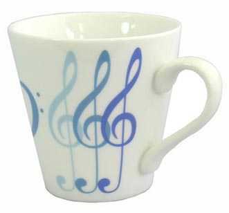 Mavi Sol ve Fa Anahtarlı Kupa - G&G