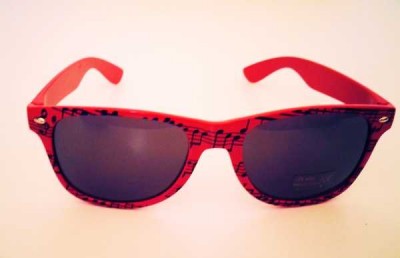 Notalı Çerçeveli Güneş Gözlüğü - Kırmızı - SWANART