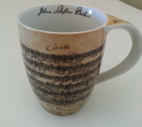 Bach Konçerto Notalı Porselen Kupa
