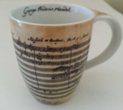 Handel Notalı Porselen Kupa - Musikboutique