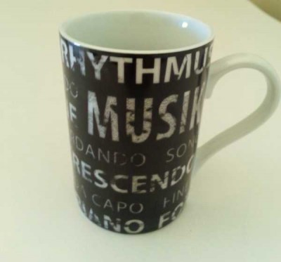 Porselen, Müzik Terimleri Yazılı Kupa - SWANART