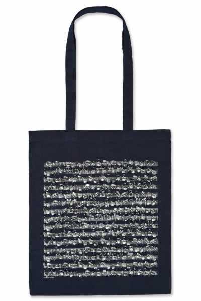 Notalı Çanta Lacivert Uzun Saplı - 1