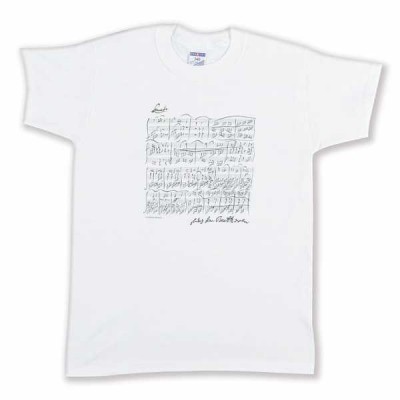 Beethoven Notalı ve İmzalı Tişört - Beyaz XL - ViennaWorld