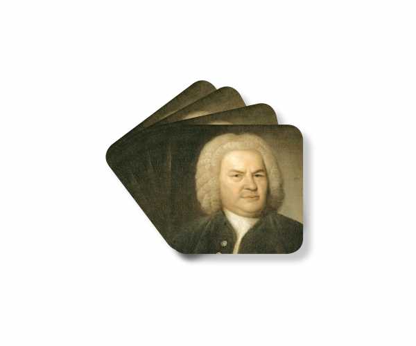 Bach Portreli Bardak Altlığı 4 lü Set