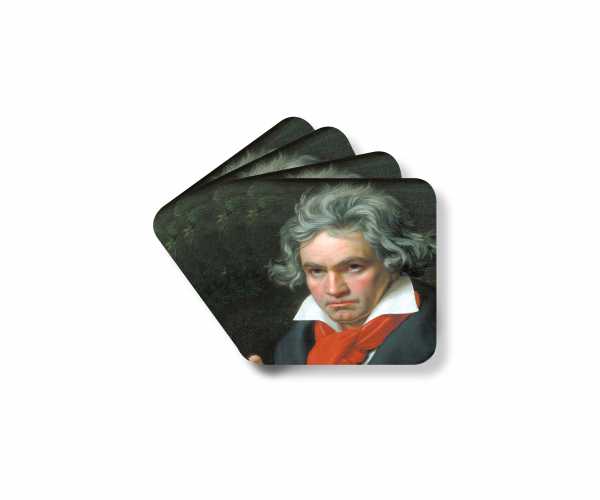 Beethoven Portreli Bardak Altlığı 4 lü Set