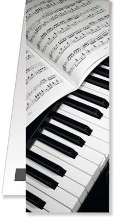 Piyano ve Notalı Magnetli Kitap Ayracı