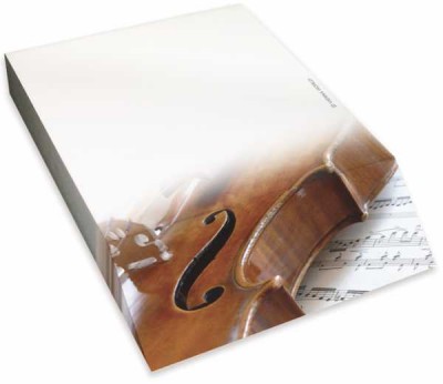 Keman ve Notalı Rölyef Notluk - ViennaWorld