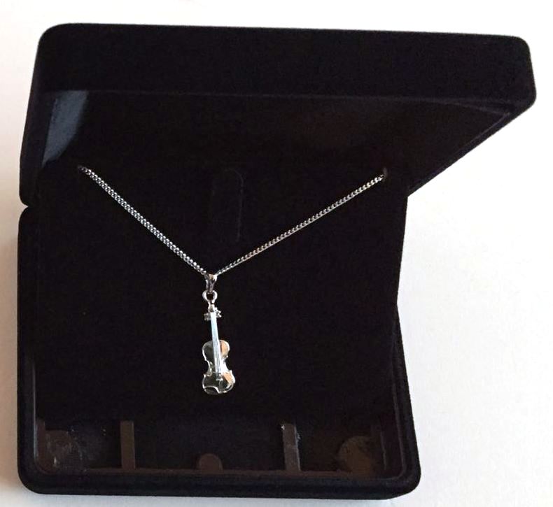 Keman Gümüş Kolye - G&G