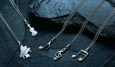 8 lik Nota Gümüş Kolye - G&G