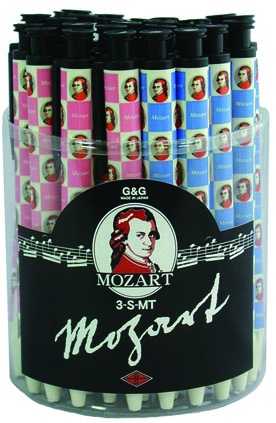 Mozart Portreli Uçlu Kalem - Mavi