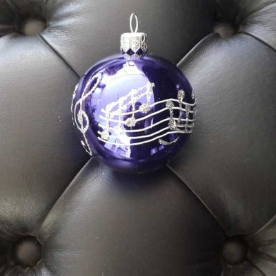 Yılbaşı Ağaç Süsü Top Şeklinde - Mavi - Musikboutique