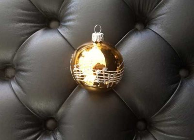 Yılbaşı Ağaç Süsü Top Şeklinde - Altin - Musikboutique