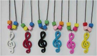 Sol Anahtarlı Ahşap Kolye - Siyah - Fzsonata