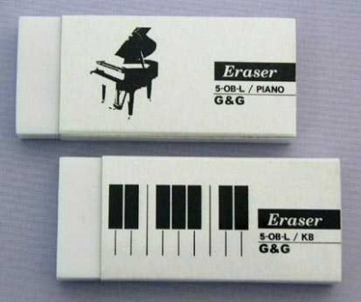 Piyano Tuşeli Kaplama Kağıtlı Silgi - G&G