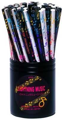 Parlak Notalı Kurşun Kalem - Gri - G&G