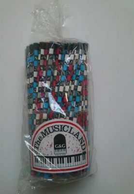 Renkli Notalı Kurşun Kalem - Mavi - G&G