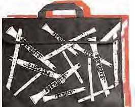 Flütlü Renkli Çantalar - Kırmızı - Musikboutique