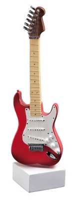 Standlı Kırmızı Elektro Gitar Heykel - Anne Fuzeau
