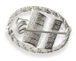 Gümüş Orkestra Şef Eli ve Notalar Broş - Anne Fuzeau