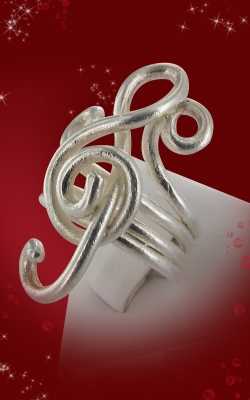 Tasarım Sol Anahtarı Yüzük - Anne Fuzeau