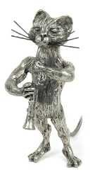 Minyatür Klarnet Çalan Kedi - Anne Fuzeau