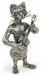 Minyatür Gitar Çalan Kedi - Anne Fuzeau