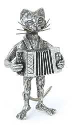 Minyatür Akordiyon Çalan Kedi - Anne Fuzeau