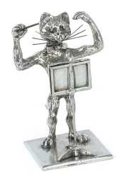 Minyatür Orkestra Şefi Kedi - Anne Fuzeau