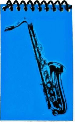 Saksafonlu Mini Spiral Notluk - Mavi - AİM GİFTS